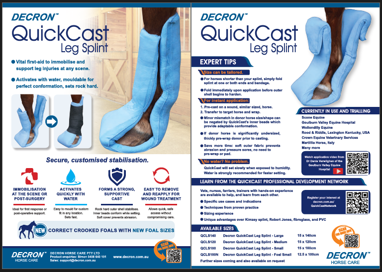 Decron QuickCast Leg Splint flyer